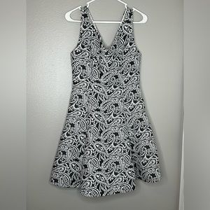 Wendy Bird Black And White Paisley Cocktail/Formal Dress, Size 6